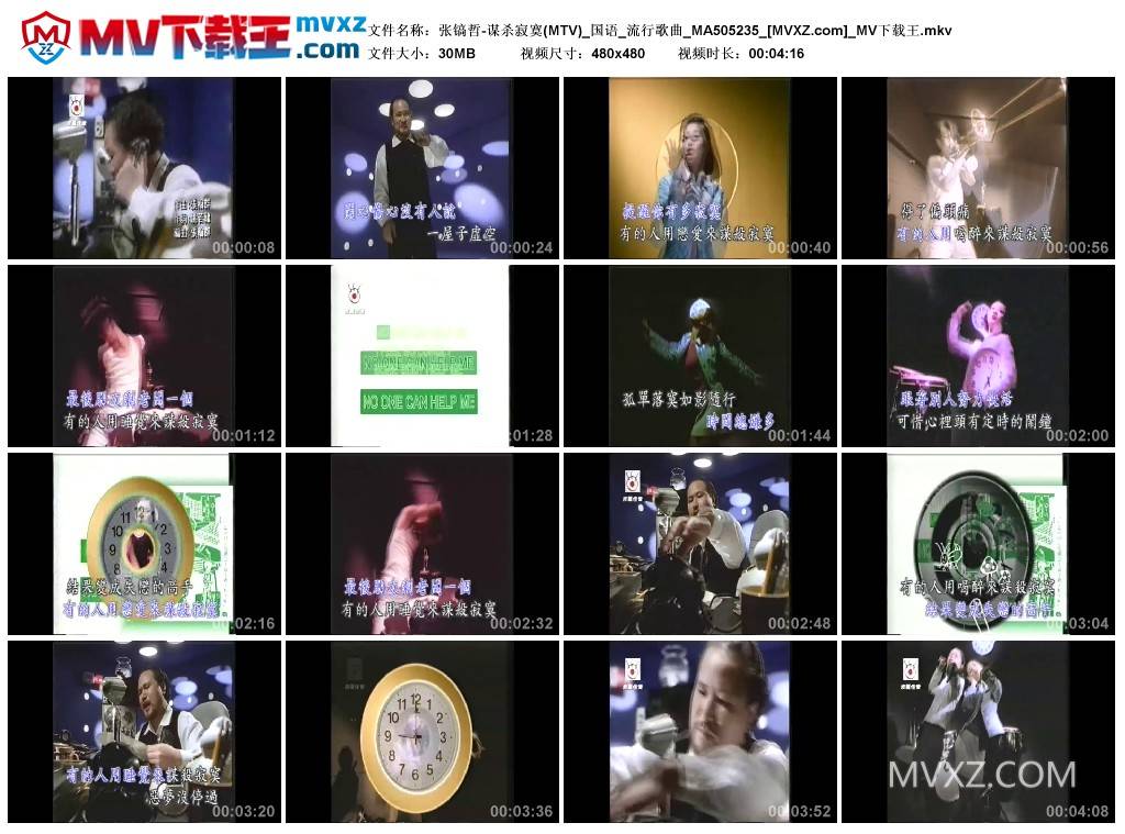 张镐哲-谋杀寂寞(MTV)_国语_流行歌曲_MA505235